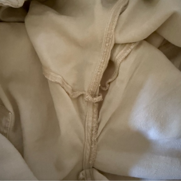 Anthropologie Pilcro Linen Blend Cargo Pant Relaxed Fit Cream Size XLP Petite - Picture 14 of 17